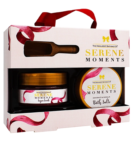 The Indulgent Bathing Co. Serene Moments SET (Peeling 135g + Vannas sāls 105g)
