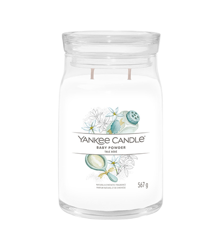 Yankee Candle Baby Powder paraksts svece liela 567 g