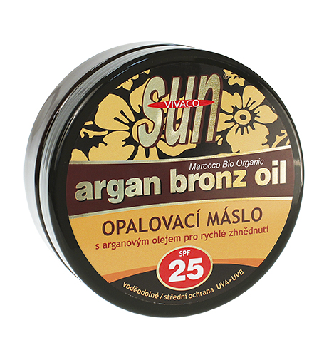 Vivaco SUN Argan Bronz Oil opalavoiva voide bio arganöljyllä SPF 25 200 ml