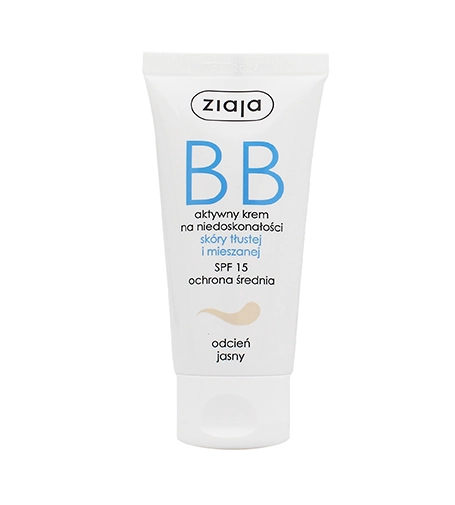 Ziaja BB krēms taukainai un kombinētai ādai SPF 15 50 ml Gaišs