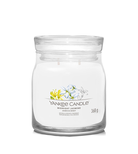 Yankee Candle Signature Midnight Jasmine parafino žvakė vidutinė 368 g