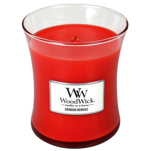 WoodWick Crimson Berries tuoksukynttilä puuwickillä 275 g