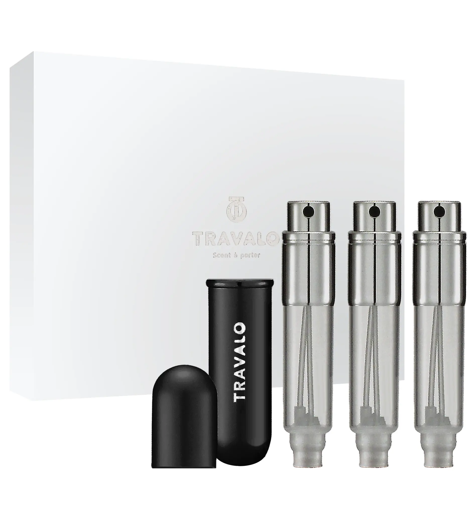 Travalo Classic HD refillable perfume sprayer dovanų rinkinys Black