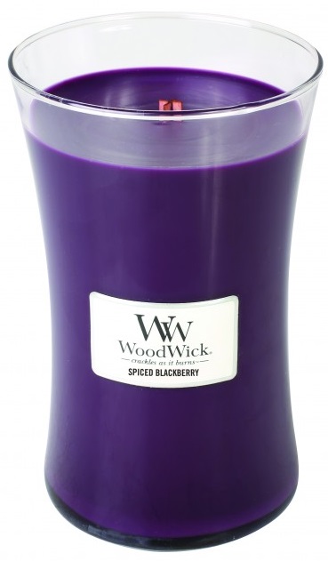 WoodWick Spiced Blackberry tuoksukynttilä puu-uunilla 609,5 g