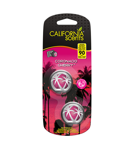 California Scents Mini Diffuser Coronado Cherry automobilių kvapas 2 x 3 ml