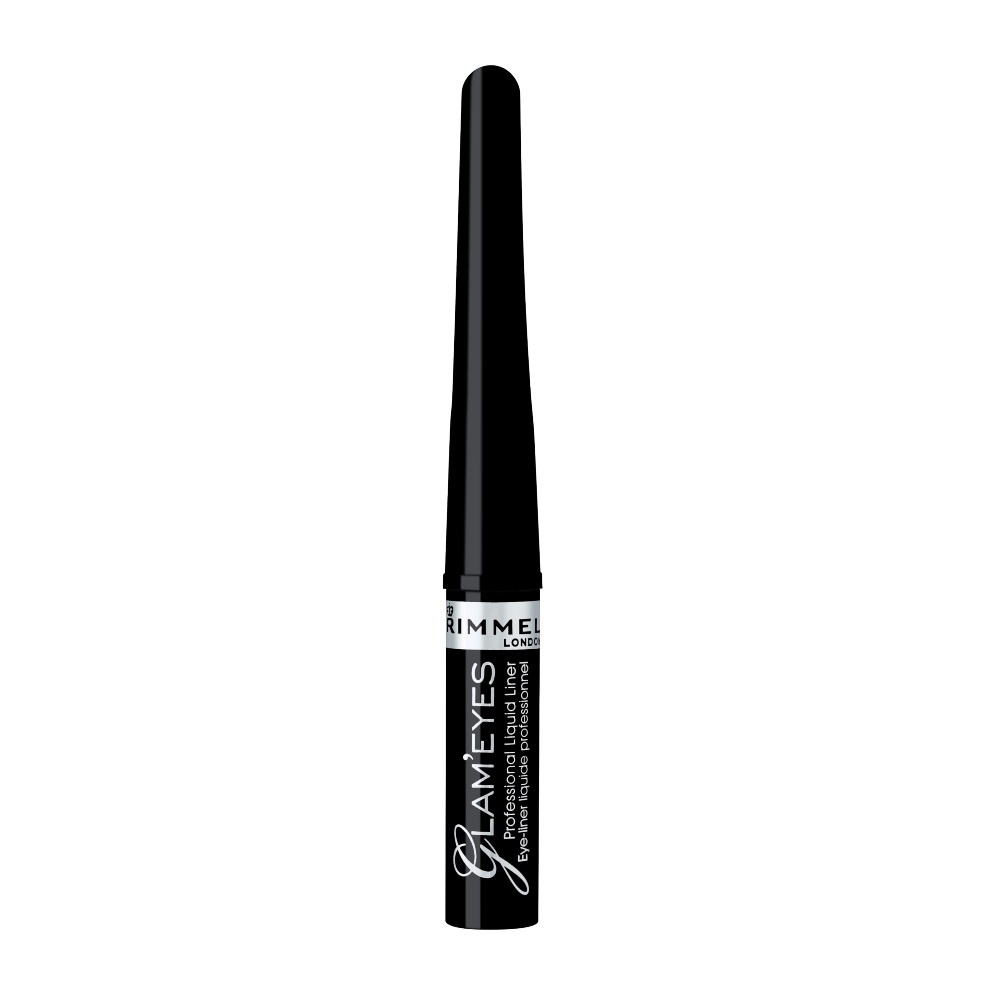 Rimmel Glam Eyes nestemäinen eyeliner 3,5 ml 001 Black Glamour