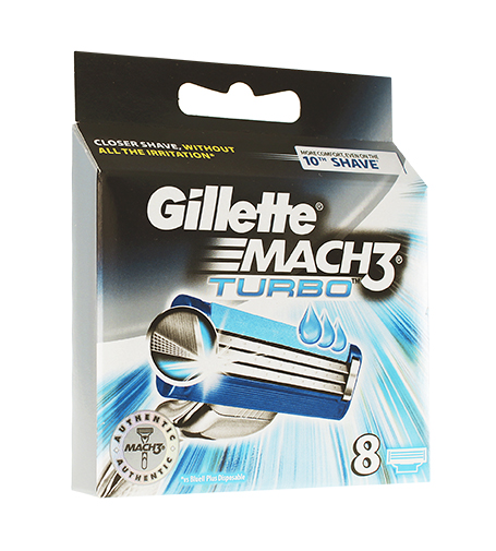 Gillette Mach3 Turbo varausterät miehille 8 ks