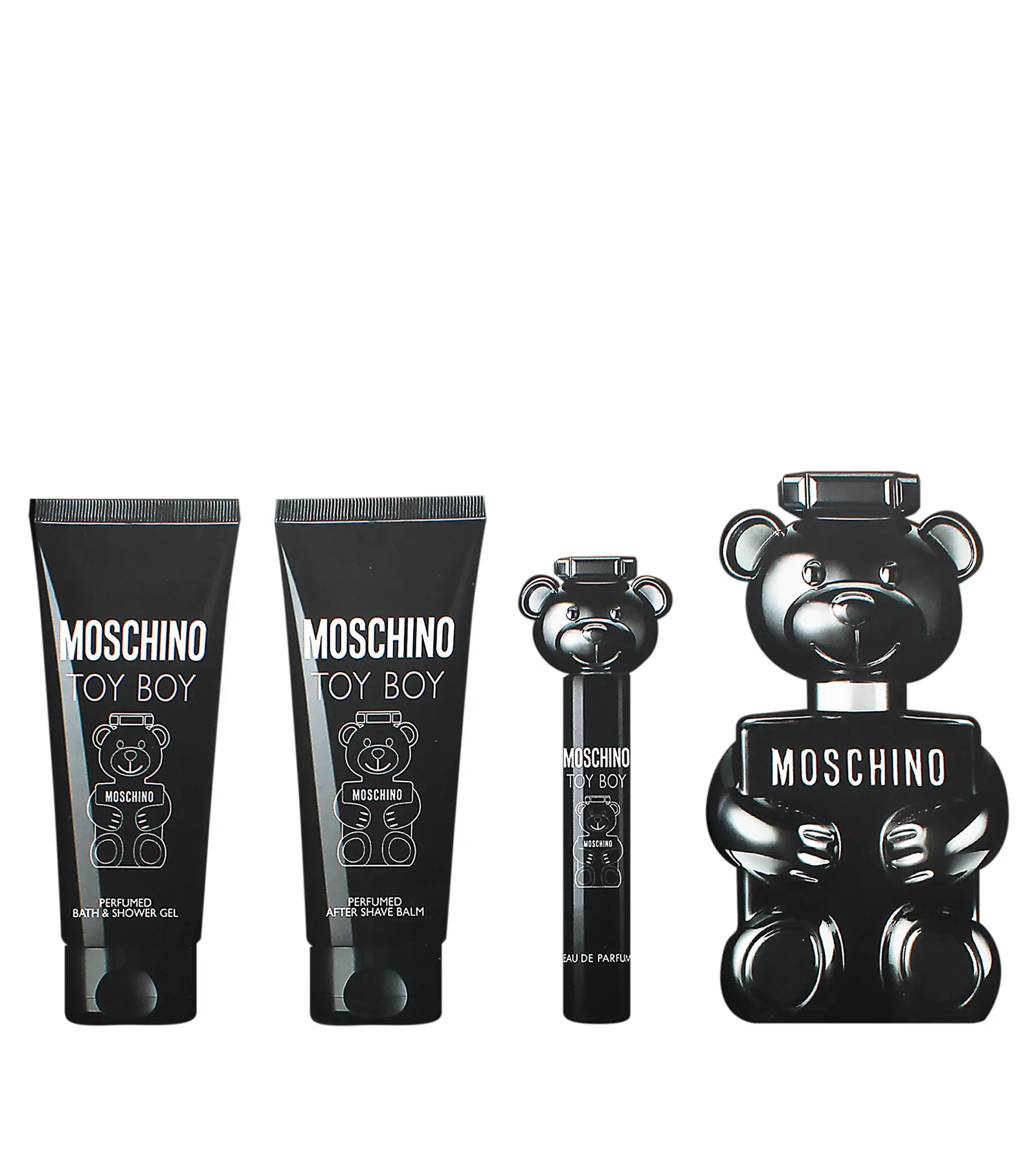 Moschino Toy Boy DĀVANU KOMPLEKTS (EDP 100ml + Pēcskūšanās balzams 100ml + SG 100ml + EDP 10ml)