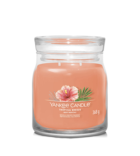 Yankee Candle Tropical Breeze paraksts svece vidēja 368 g