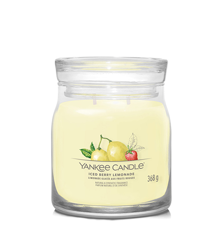 Yankee Candle Iced Berry Lemonade parafino žvakė vidutinė 368 g