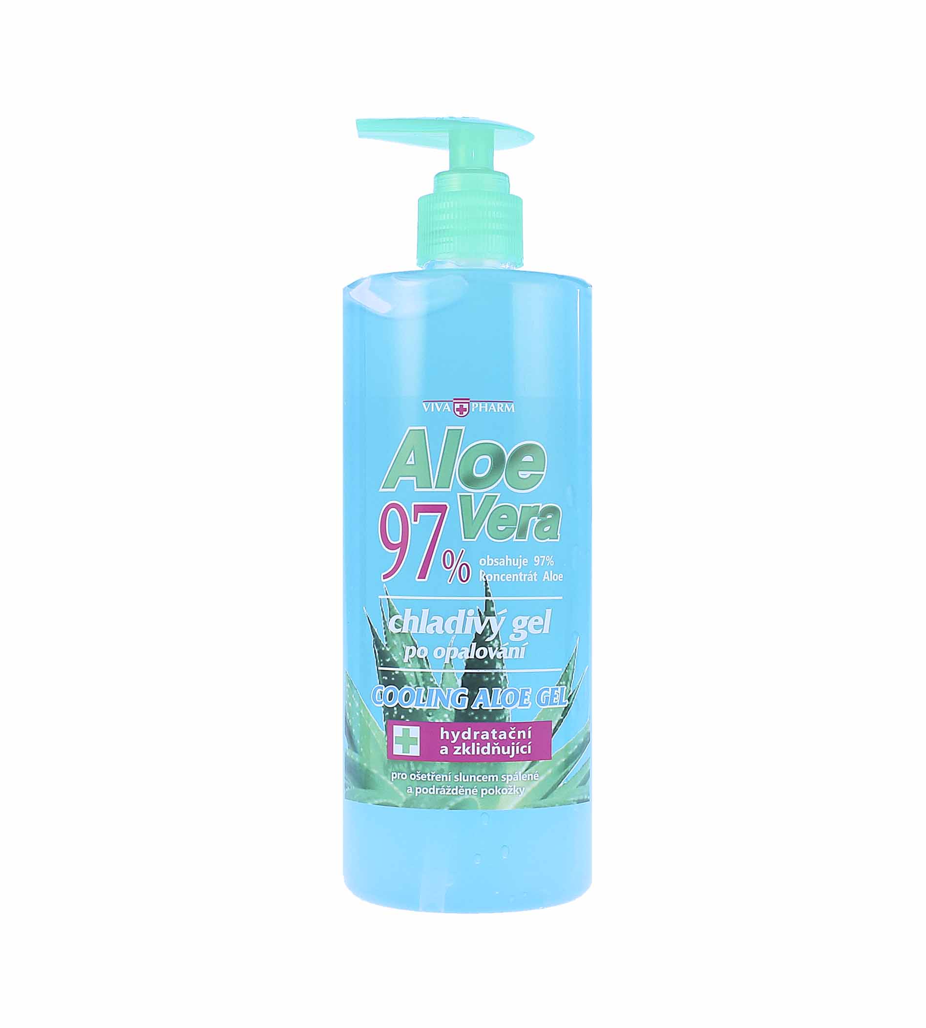 VivaPharm Aloe Vera 97% chladinantis gelis po saulės vonių 500 ml