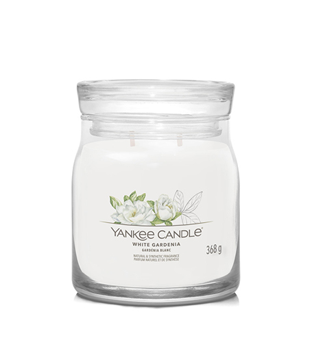 Yankee Candle Signature Baltoji Gardenija signature žvakė vidutinė 368 g