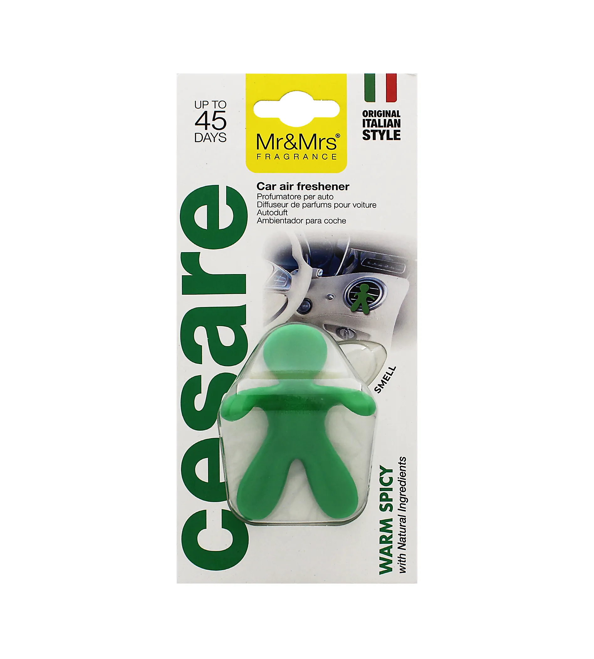 Mr&Mrs Fragrance Cesare Šiltas Prieskonių Automobilio Oro Gaiviklis