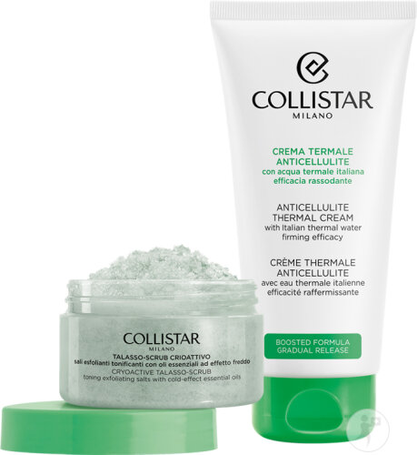 Set Collistar Thermal Anti - Cellulite Cream Tube 175ml + Cryoactive Thalasso - Scrub 150g by Collistar