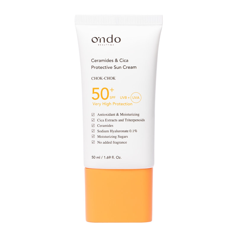 Ondo Beauty 36.5 CHOK-CHOK Ceramidai ir Cica Apsauginis Saulės Kremas SPF50+ 50ml
