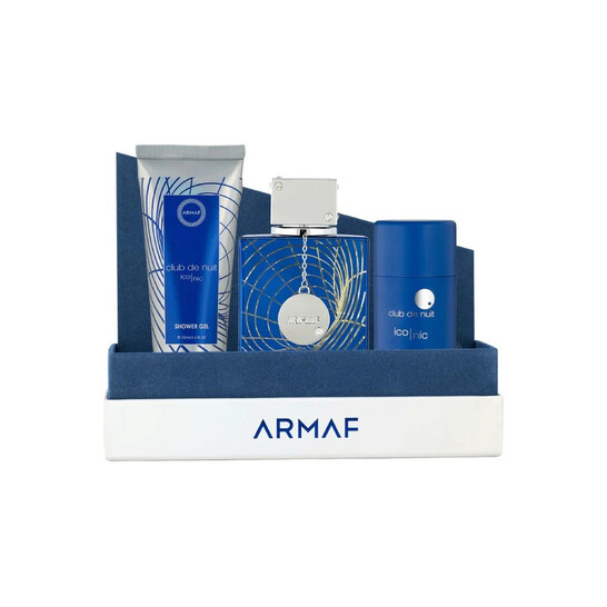 Armaf Club De Nuit Blue Iconic Gift Set - Edp 105 Ml, Shower Gel 100 Ml, Deostick 75 G by Armaf