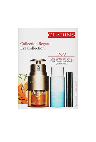 Set Clarins Collection Regard Double Serum Eye 20ml + Instant Eye Make Up Remover 30ml + Mascara Supra Lift & Curl 3ml by Clarins