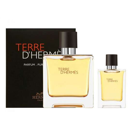 Hermes Terre D Hermes (M) Set Pure Perfume 75ml + 12.5ml by Hermes