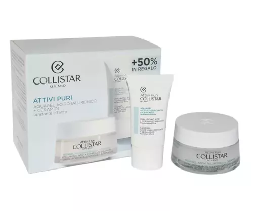 Set Collistar Attivi Puri Hyaluronic Acid+Ceramides AquaGel 50ml + Hyaluronic Acid+Ceramides AquaGel Moisturizng Lifting 25ml by Collistar