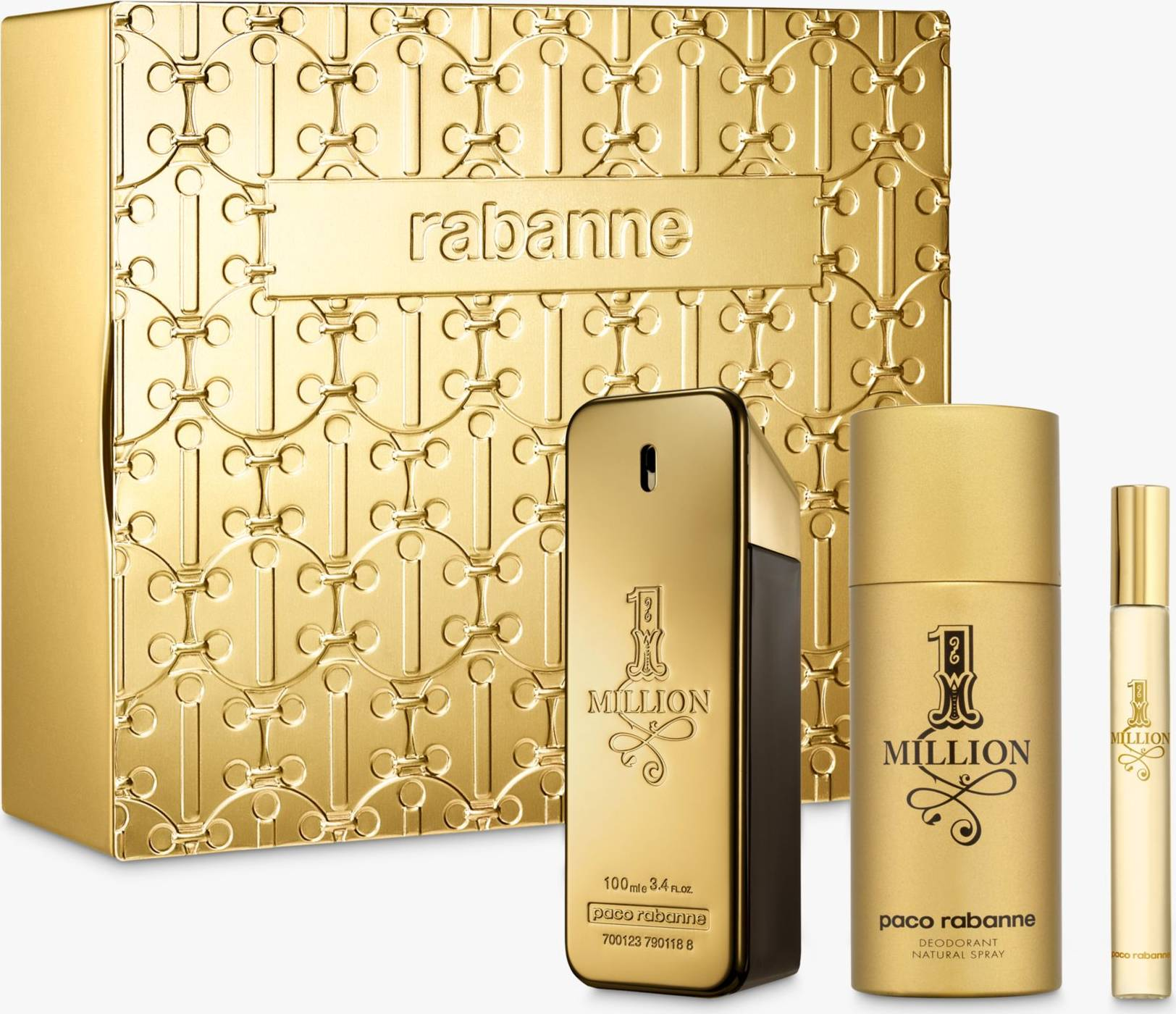 Set Paco Rabanne 1 Million Edt 100ml + Edt 10ml + Deodorant Spray 150ml by Paco Rabanne