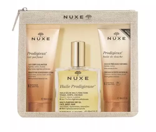 Set Nuxe Prodigieux Mixed Body Care Dry Oil 100ml + Body Lotion 100ml + Shower Oil 100ml by Nuxe