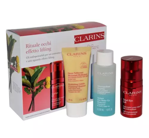 Set Clarins Total Eye Lift 15ml + Instant Eye Make Up Remover 50ml + Mascara Supralift & Curl 3ml by Clarins