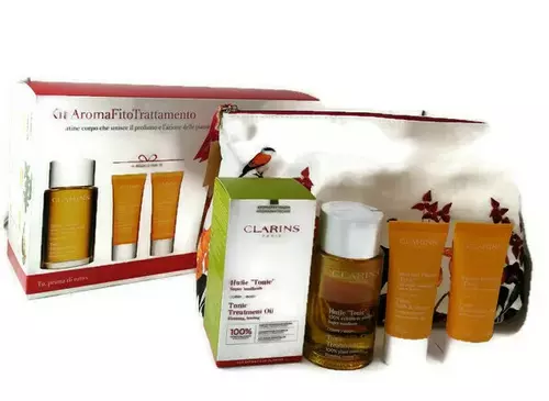 Set Clarins Tonic Treatment Oil 100ml + Tonic Bath&Shower Concentrate 30ml + Tonic Moisturizing Balm 30ml by Clarins