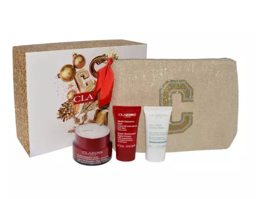 Set Clarins Multi-Intensive Day Cream 50ml + Super Restorative Night Cream 15ml + Cryo Flash Cream Mask 15ml + Pouch by Clarins