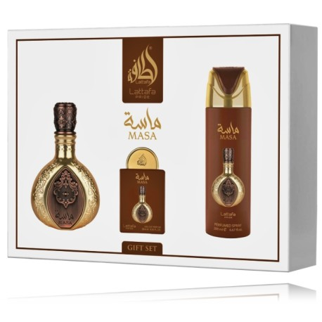 Set Lattafa Masa Edp 100ml + Edp 20ml + Deodorant 200ml by Lattafa