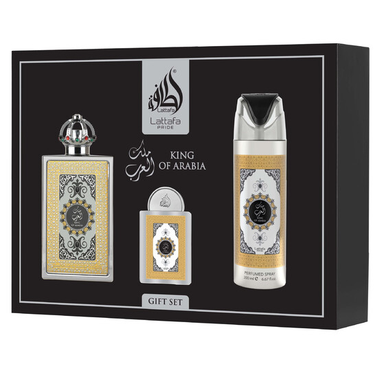Set Lattafa King Of Arabia Edp 100ml + Edp 20ml + Deodorant 200ml by Lattafa
