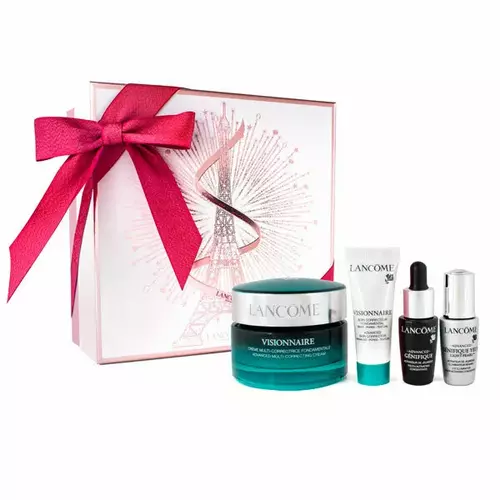 Set Lancome: Visionnaire Day Cream 50ml + Advanced Genefique Serum 7ml + Visionnaire Corrector 10ml + Advanced Genefique Eyes Light Pearl 5ml by Lancome