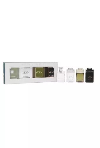 Set Bvlgari Mini: Pour Homme Edt 5ml + Man Wood Essence Edp 5ml + Man In Black Edp 5ml + Man Rain Essence Edp 5ml by Bvlgari