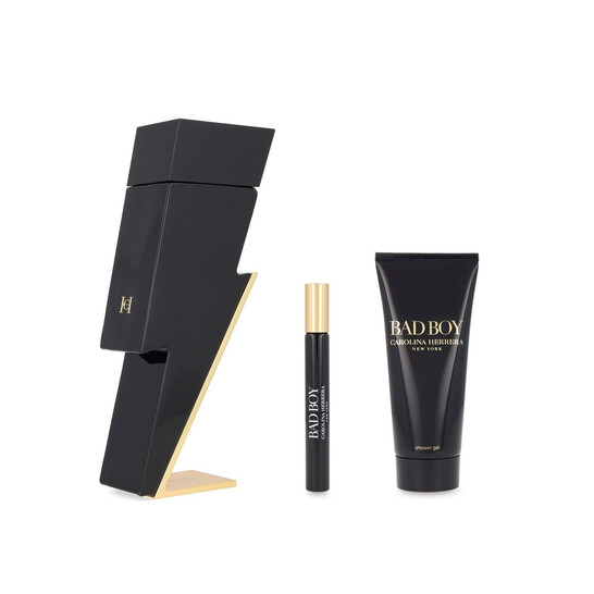 Set Carolina Herrera Bad Boy Edt 100ml + Shower Gel 100ml + Edt 10ml by Carolina Herrera